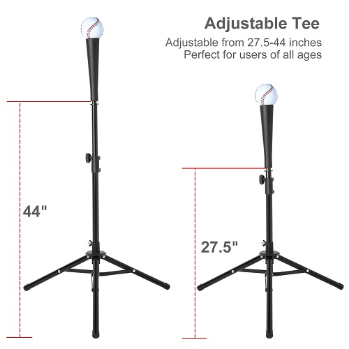 Patiassy 7' X 7' Baseball Softball Hitting Pitching Batting Practice Net with Batting Tee, 2 Strike Zones, 1 Batter, 3 Weighted Balls, 3 Baseballs and Carry Bag - Image 3