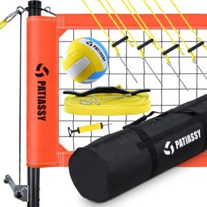 Patiassy Volleyball Net for Backyard Beach Outdoor with Pump and Carry Bag