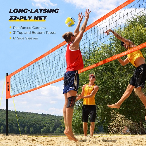 Patiassy Volleyball Net for Backyard Beach Outdoor with Pump and Carry Bag - Image 4