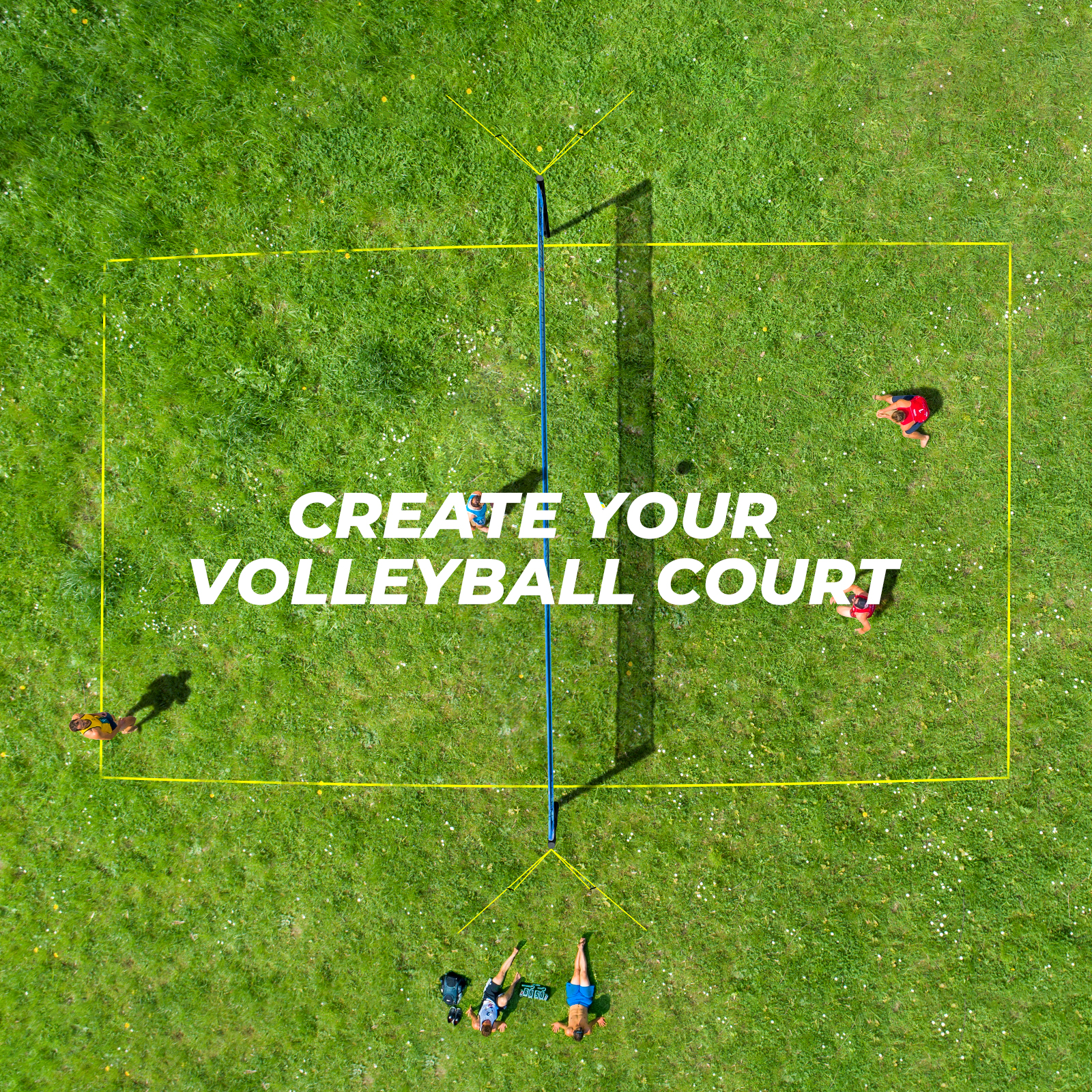 Patiassy Outdoor Portable Volleyball Net Set System for Backyard - Quick & Easy Setup Adjustable Height Steel Poles, PU Volleyball, Pump and Carrying Bag - Image 5