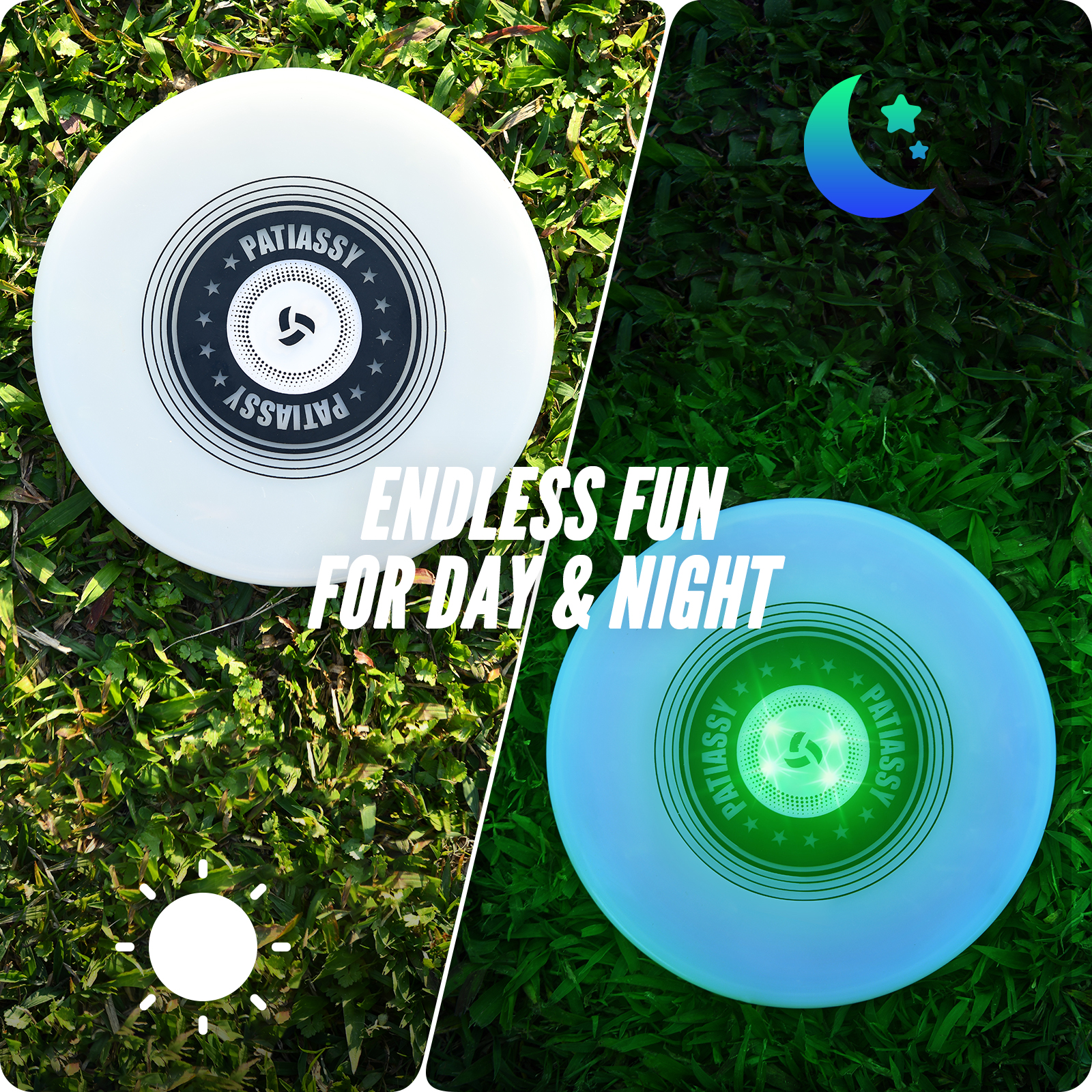 Patiassy Portable Disc Golf Basket with 24/12 Chains for Two Difficulty Levels of Practice Golf Target for Disc Golf Night Practice - Image 2